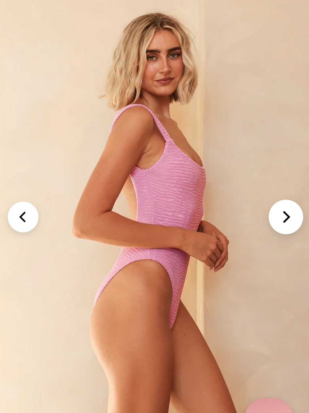Dippin' Daisy's Pink Textured One-Piece Swimsuit